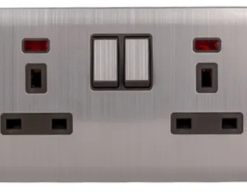 stainless steel switch UK, 13A Double